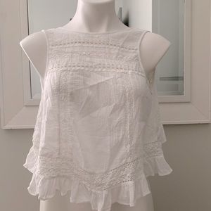 Free People Eyelet Open Back Tank Top